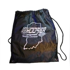 Hoosier Harley Davidson Drawstring Backpack Bag Black Elkhart Indiana 17"×13"